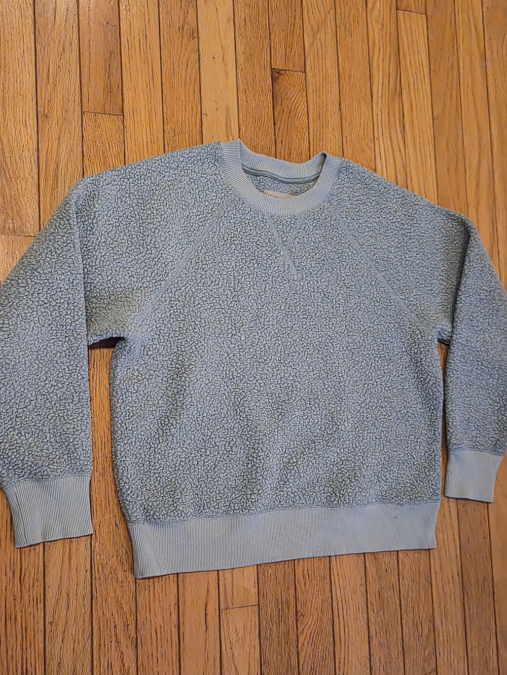 Everlane ReNew Fleece Crewneck Sweatshirt Light Blue Size L